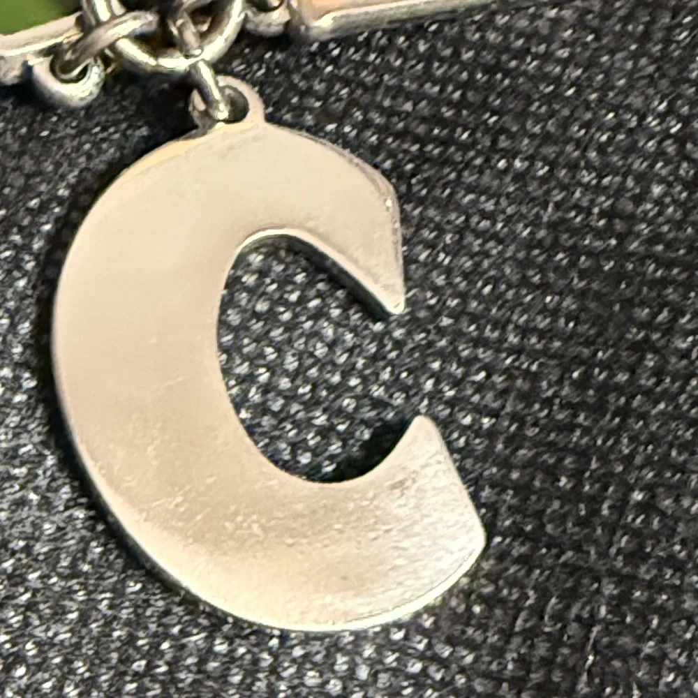 MCM Olive Green Tangerine and Silver Bag Charm Key Holder